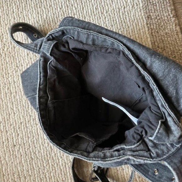 Urban Outfitters BDG Denim Messenger Crossbody Bag - Black - Picture 6 of 8